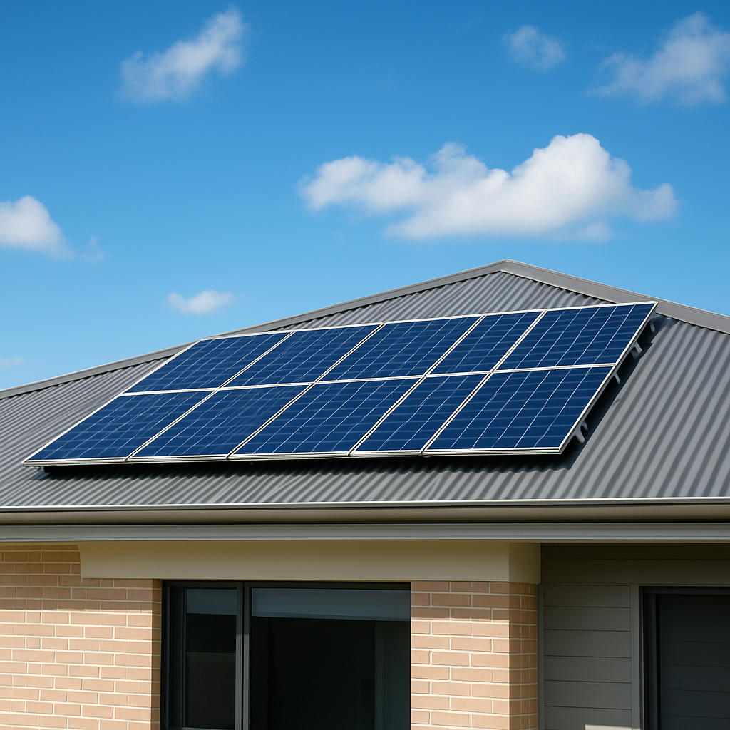 Solar panels installed on an Australian residential rooftop